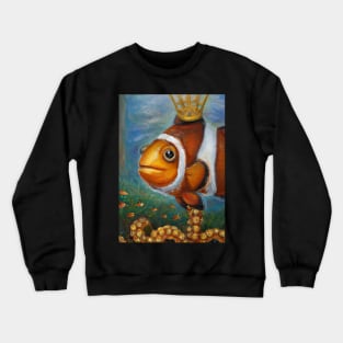 Clown fish with a Crown Crewneck Sweatshirt